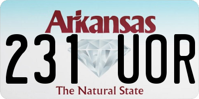 AR license plate 231UOR