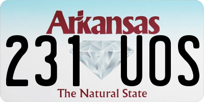 AR license plate 231UOS