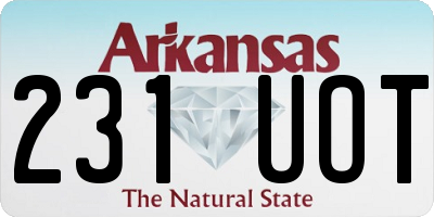 AR license plate 231UOT