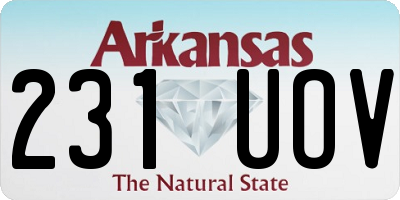 AR license plate 231UOV