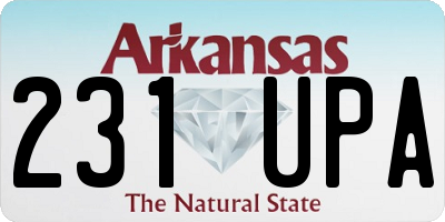 AR license plate 231UPA