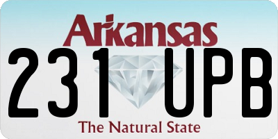 AR license plate 231UPB