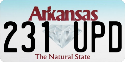 AR license plate 231UPD
