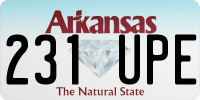 AR license plate 231UPE