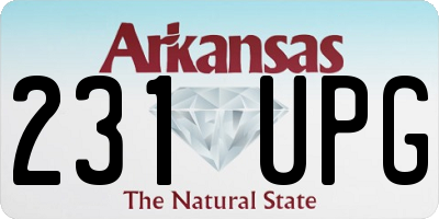 AR license plate 231UPG
