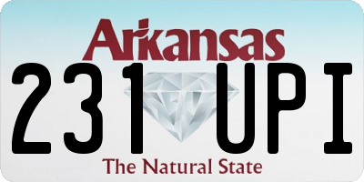AR license plate 231UPI