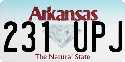 AR license plate 231UPJ