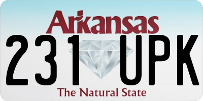 AR license plate 231UPK