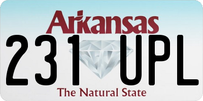 AR license plate 231UPL