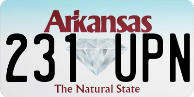 AR license plate 231UPN