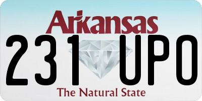 AR license plate 231UPO