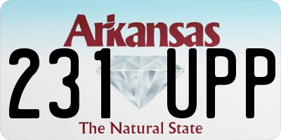 AR license plate 231UPP