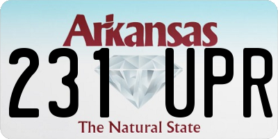 AR license plate 231UPR