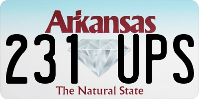 AR license plate 231UPS