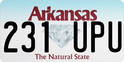 AR license plate 231UPU