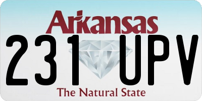 AR license plate 231UPV