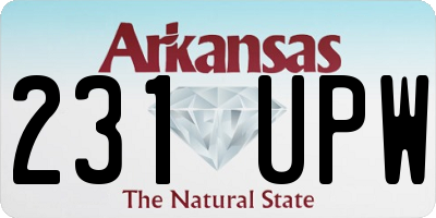 AR license plate 231UPW