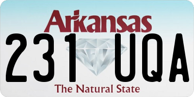 AR license plate 231UQA