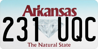 AR license plate 231UQC