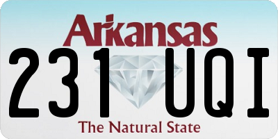 AR license plate 231UQI