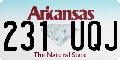 AR license plate 231UQJ