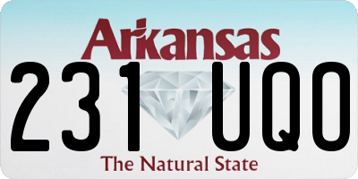 AR license plate 231UQO
