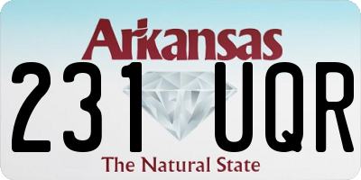 AR license plate 231UQR