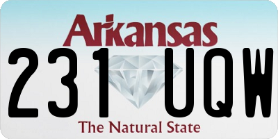 AR license plate 231UQW