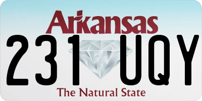 AR license plate 231UQY