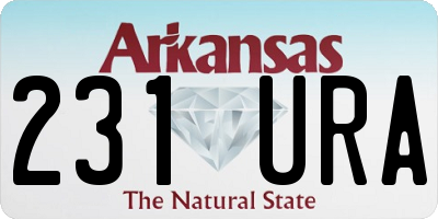 AR license plate 231URA