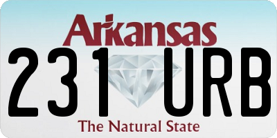 AR license plate 231URB