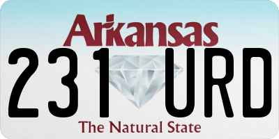 AR license plate 231URD