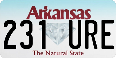 AR license plate 231URE