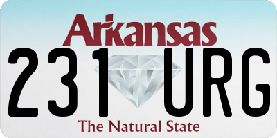 AR license plate 231URG
