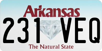 AR license plate 231VEQ