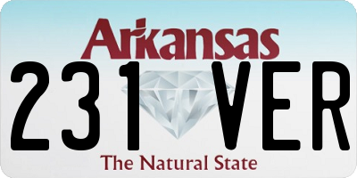 AR license plate 231VER