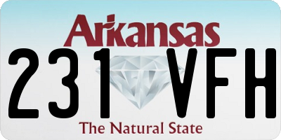 AR license plate 231VFH