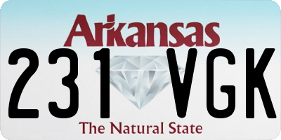 AR license plate 231VGK
