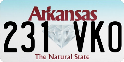 AR license plate 231VKO