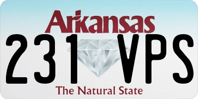 AR license plate 231VPS