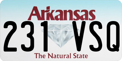 AR license plate 231VSQ