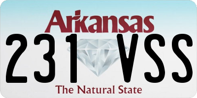 AR license plate 231VSS