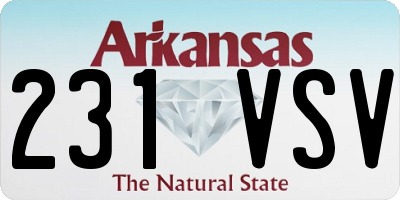 AR license plate 231VSV