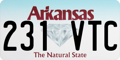 AR license plate 231VTC