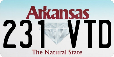 AR license plate 231VTD