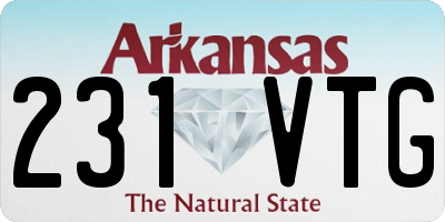 AR license plate 231VTG
