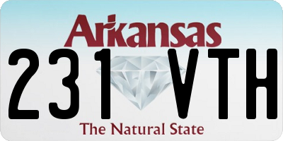 AR license plate 231VTH