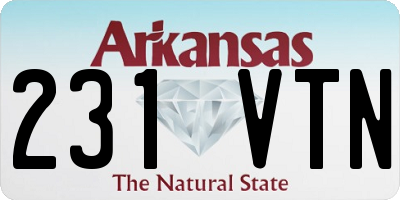 AR license plate 231VTN