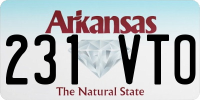 AR license plate 231VTO