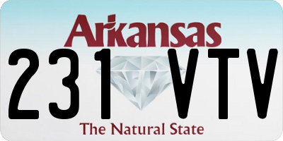 AR license plate 231VTV